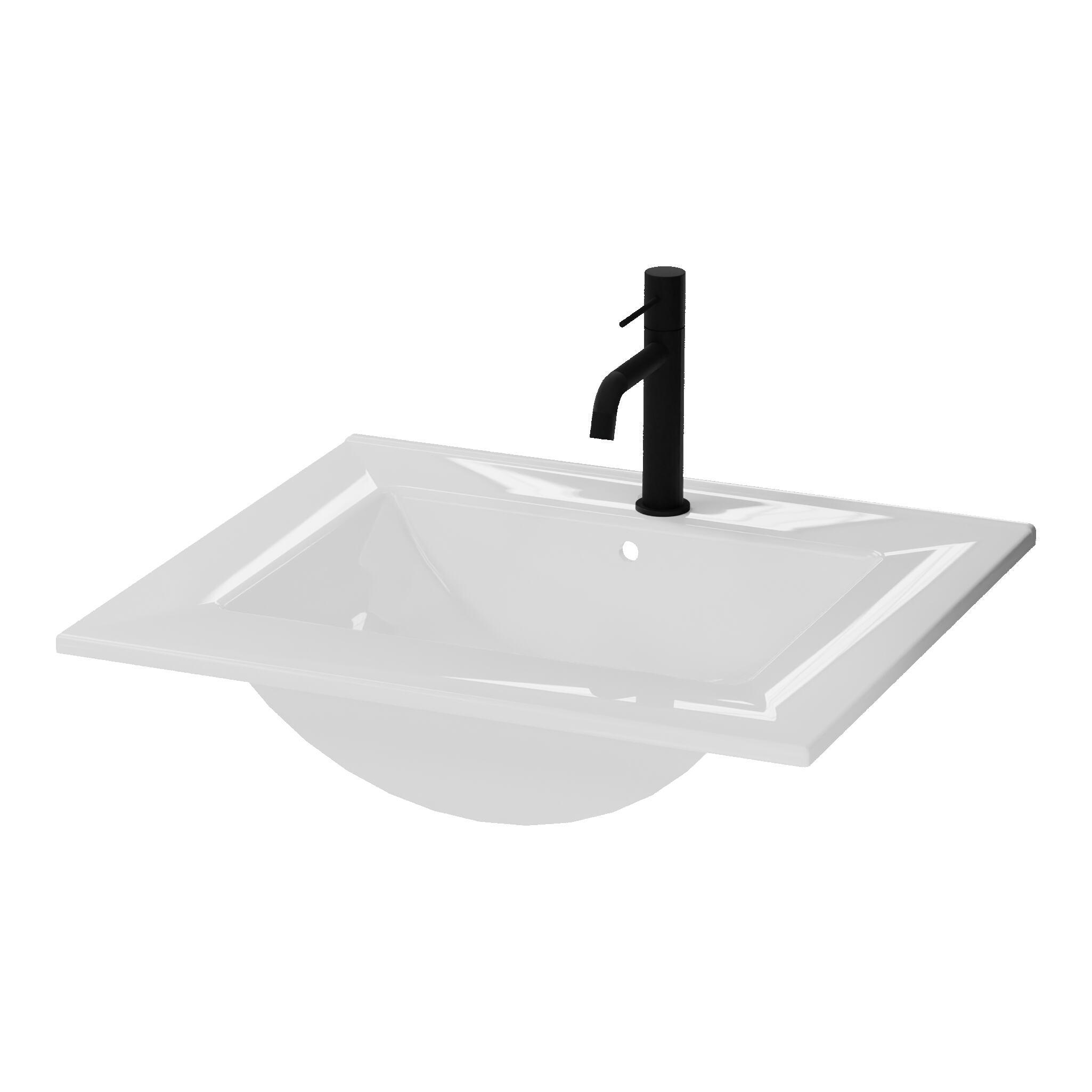 Möbelwaschbecken Mimir 600 – weißes Keramikwaschbecken 610 x 465 mm