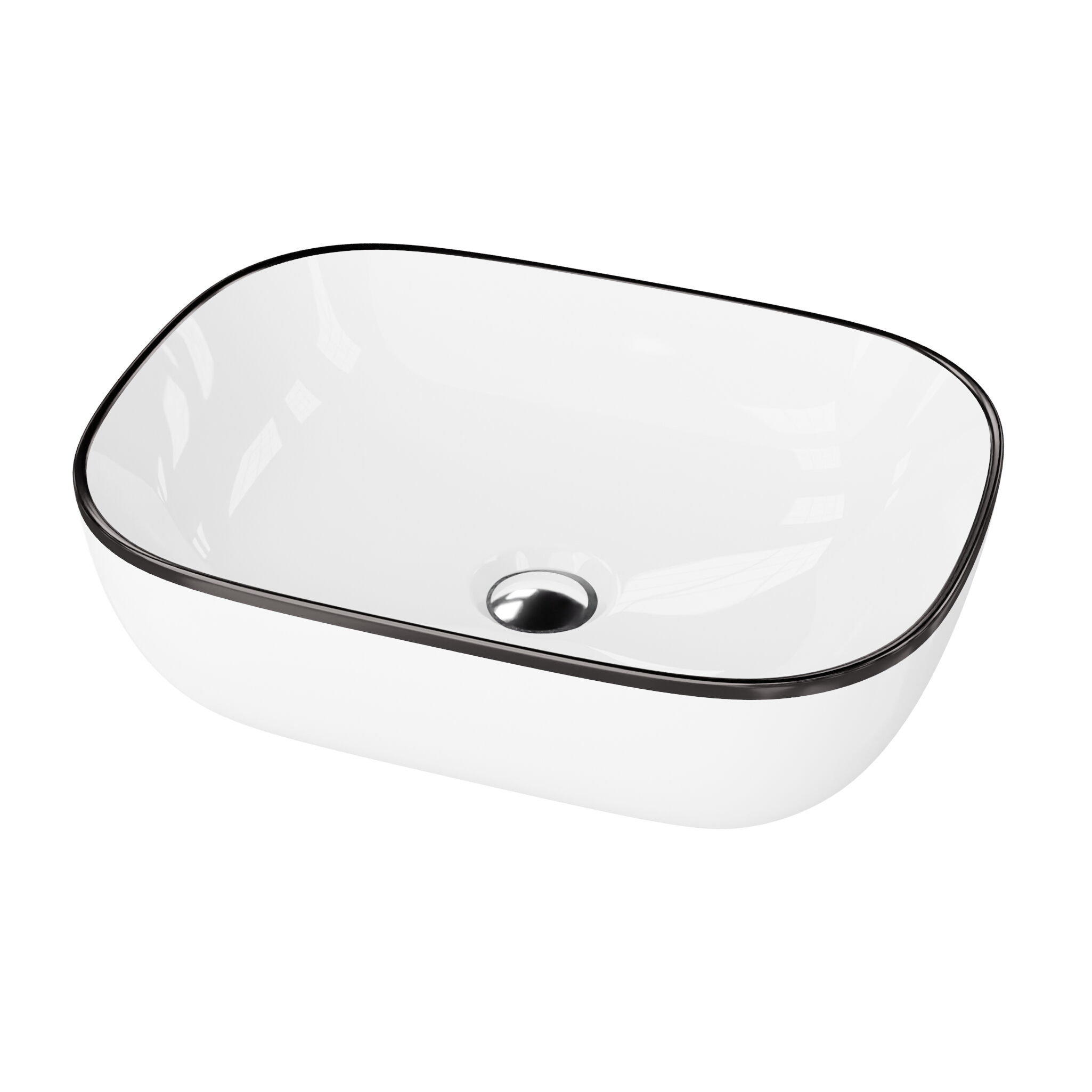 Aufsatzwaschbecken Costa Black Line – eleganter Schwarz-Kontrast