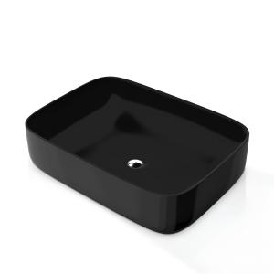 Aufsatzwaschbecken GALERA Black Matt – rechteckig, schwarz matt - Zusatzbild
