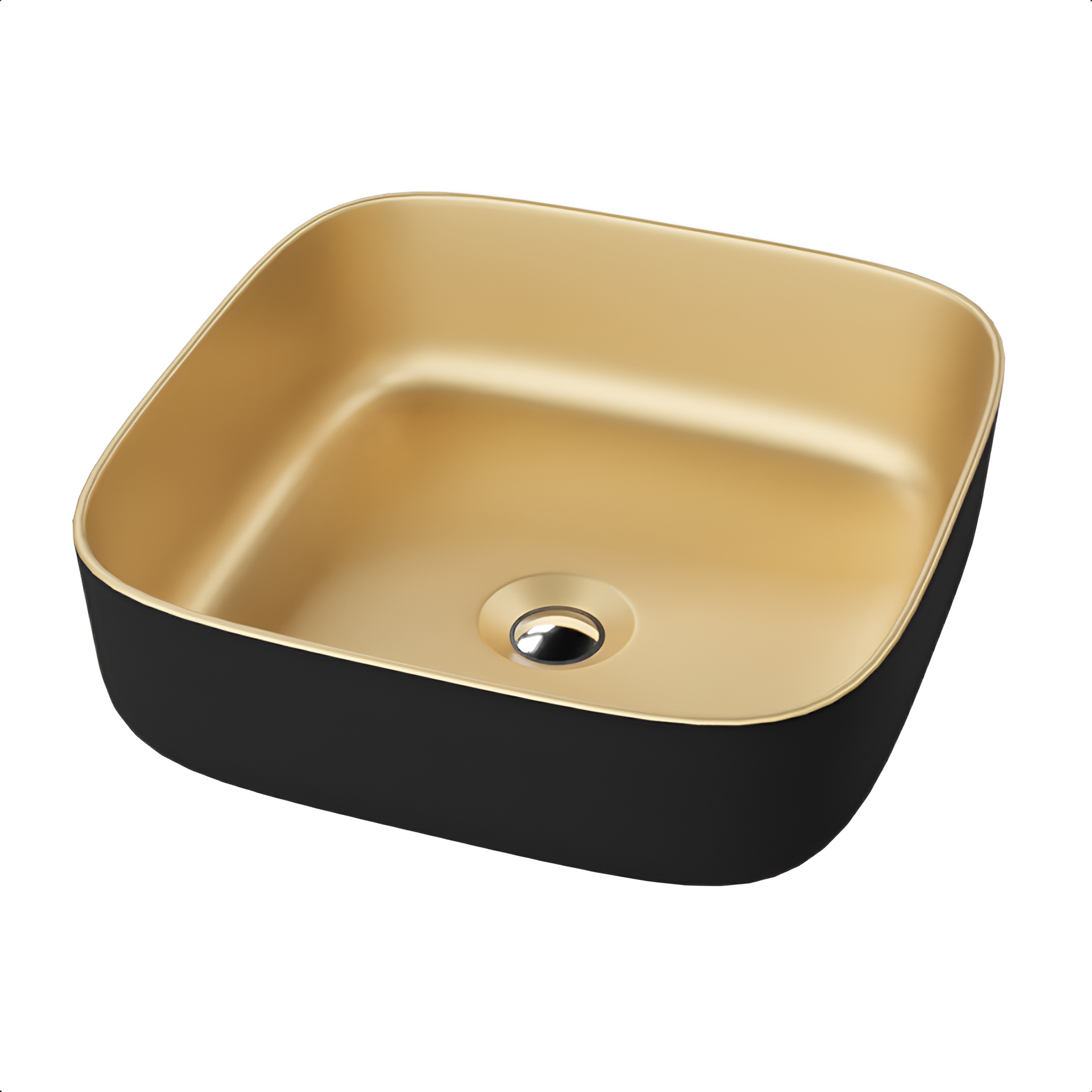 Aufsatzwaschbecken Galera Mini Gold/Schwarz