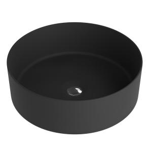 Aufsatzwaschbecken Merida Black – rundes Design in Schwarz - Hauptbild