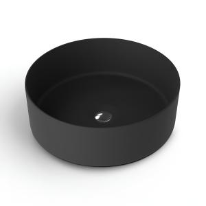 Aufsatzwaschbecken Merida Black – rundes Design in Schwarz - Zusatzbild