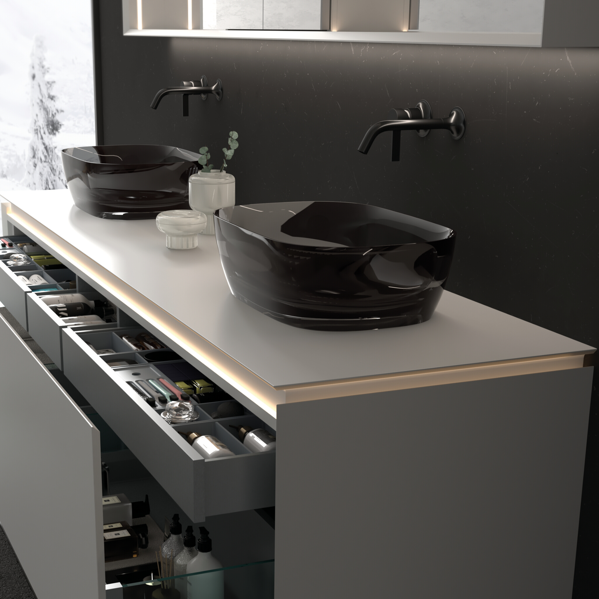 Aufsatzwaschbecken Queen – modernes, ovales Design für stilvolle Bäder