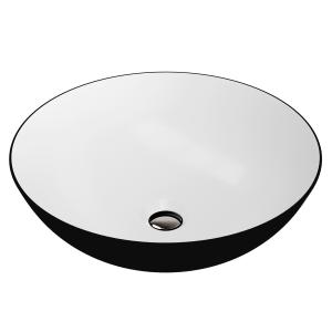 Aufsatzwaschbecken ROSA Black/White – rundes, zweifarbiges Design - Hauptbild