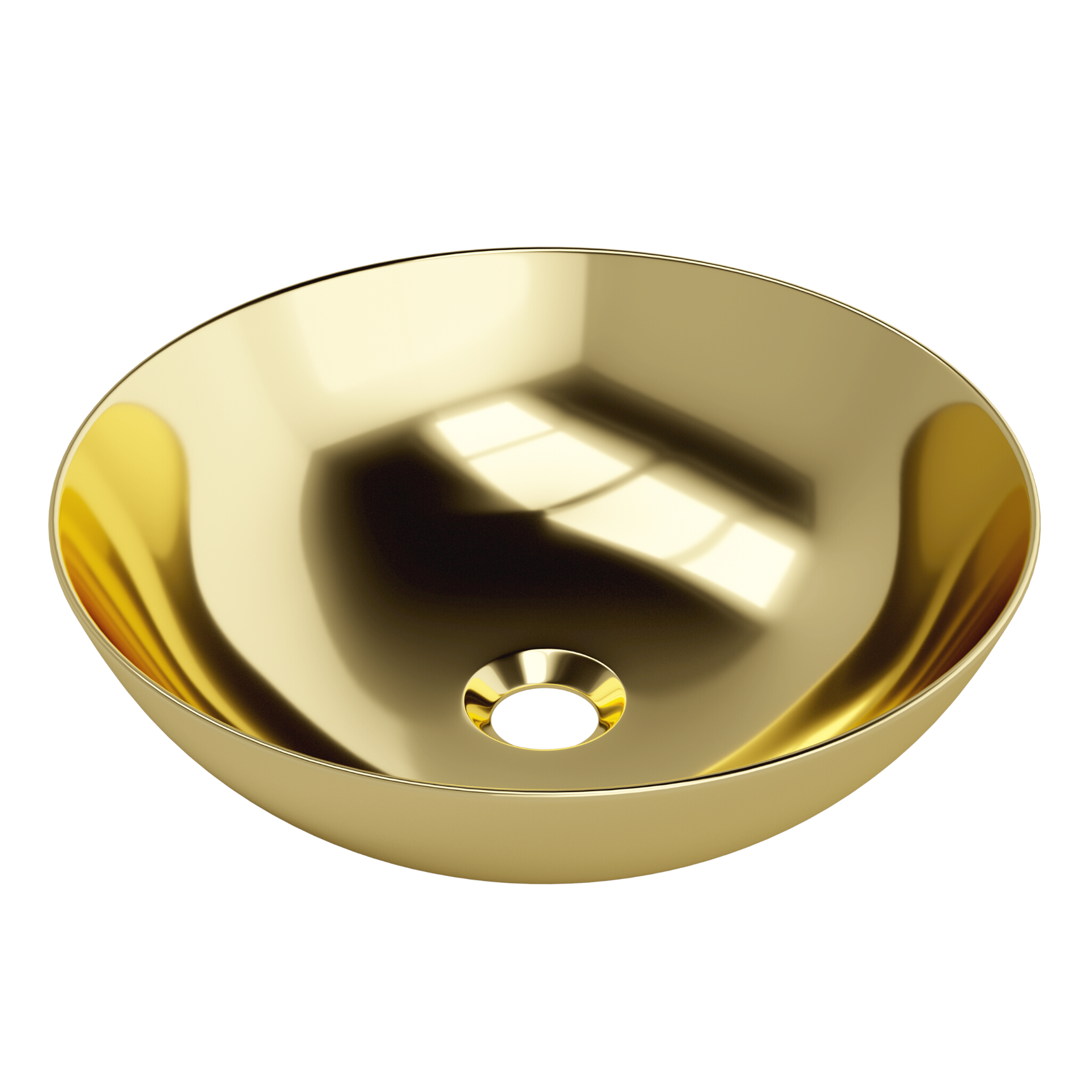 ROSA GOLD Aufsatzwaschbecken – rundes Design in edlem Gold