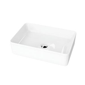 Aufsatzwaschbecken Vesi Weiß 500 x 340 x 100 mm – elegante Keramik ohne Hahnloch - Hauptbild