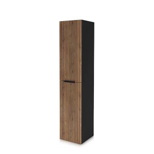 Hängender Bad-Hochschrank Oklahoma Wood 300 – Holzoptik mit Lamellen - Zusatzbild
