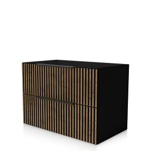 Hängeschrank Oklahoma Wood Black 80 cm – Industrial trifft Eleganz - Zusatzbild