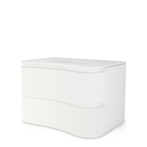 Bad-Hängeschrank Ontario White 80 mit Glaswaschbecken - Zusatzbild