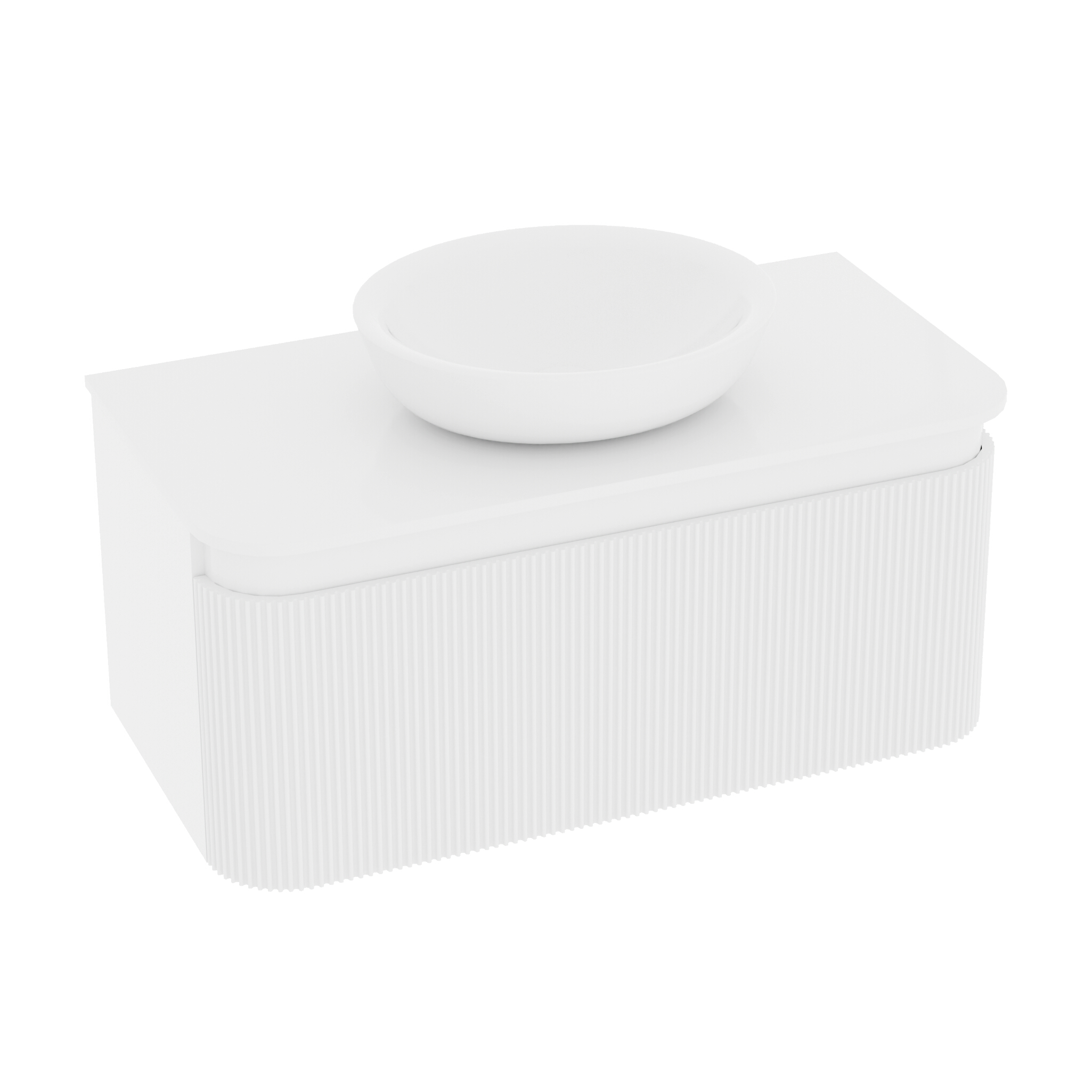 Hängeschrank Vermont White 1000 – eleganter Badschrank mit Soft‑Close-Schublade