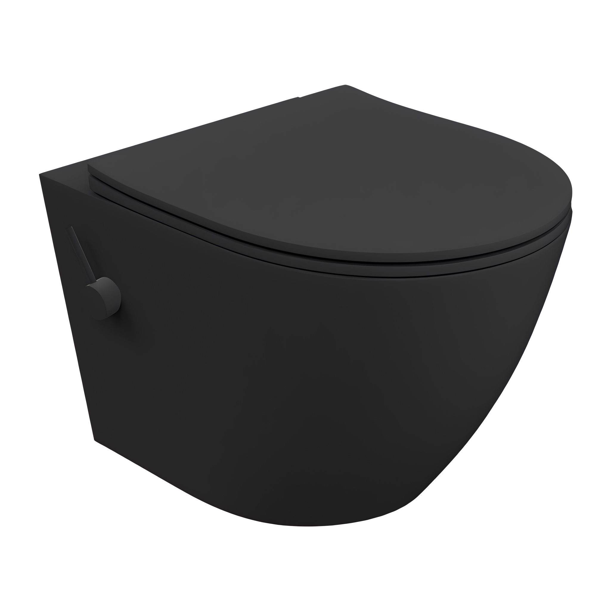 Wandhängendes WC Salto Black 3.0 mit integrierter Bidetfunktion – matt schwarz