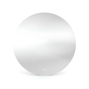 Runder LED-Wandspiegel AURA 100 – zeitloses Design, IP44, Touch-Schalter - Zusatzbild