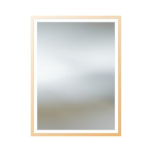 HEBE GOLD Spiegel 60 x 80 cm – rechteckiger LED-Wandspiegel mit goldenem Rahmen - Hauptbild