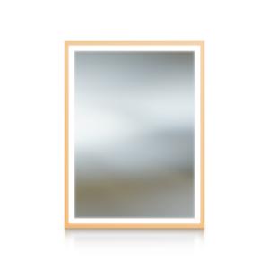 HEBE GOLD Spiegel 60 x 80 cm – rechteckiger LED-Wandspiegel mit goldenem Rahmen - Zusatzbild
