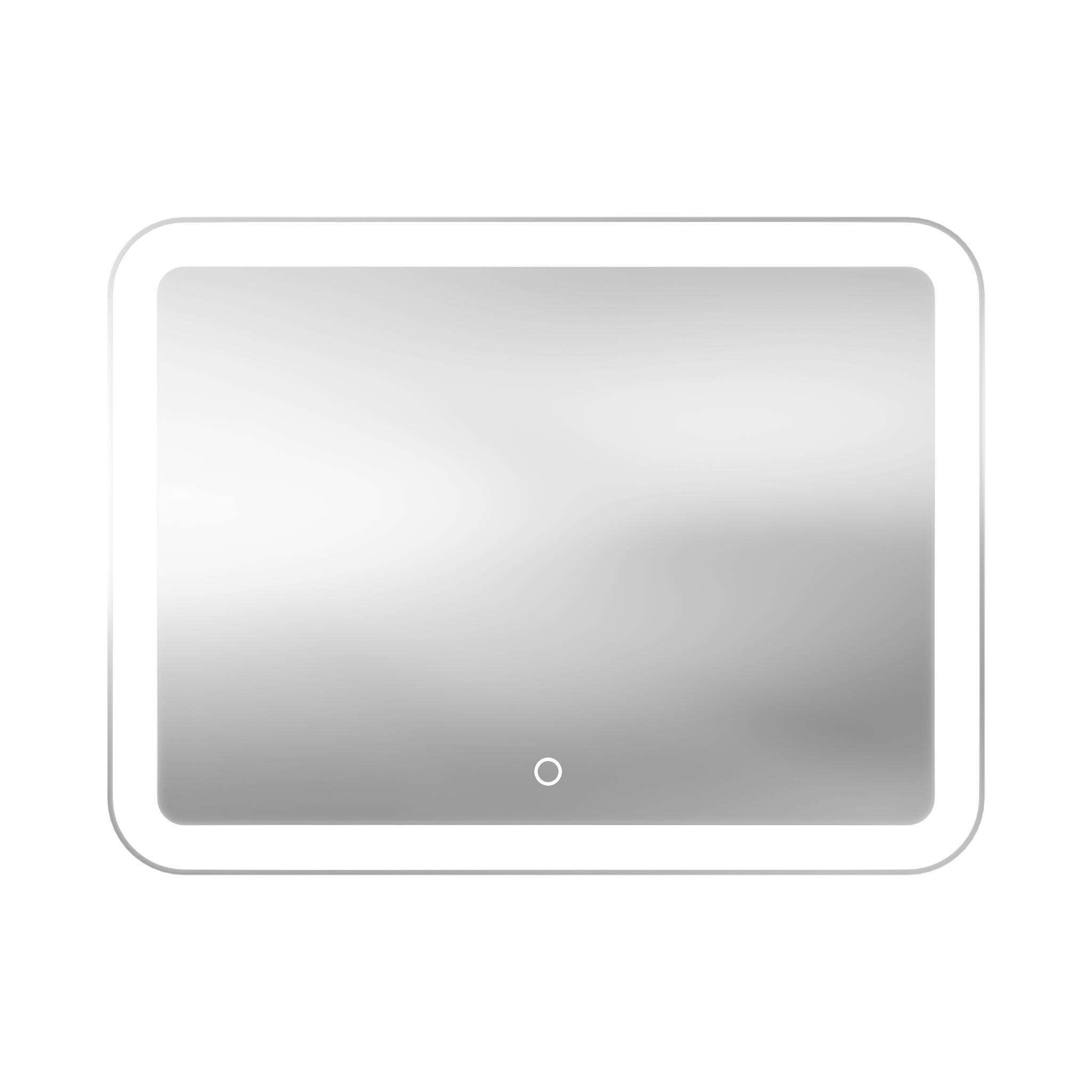 Hängespiegel IRIS 80 x 60 cm – rechteckig, weiße LED-Beleuchtung, Touch-Schalter, IP44