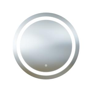 Runder LED-Wandspiegel KETO 60 mit Aluminiumrahmen, 4 mm Glas und Touch-Schalter (IP44) - Hauptbild