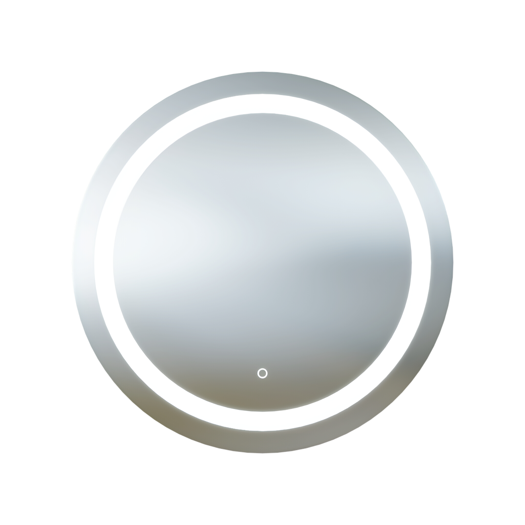 Runder LED-Wandspiegel KETO 60 mit Aluminiumrahmen, 4 mm Glas und Touch-Schalter (IP44)