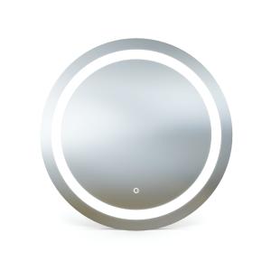 Runder LED-Wandspiegel KETO 60 mit Aluminiumrahmen, 4 mm Glas und Touch-Schalter (IP44) - Zusatzbild