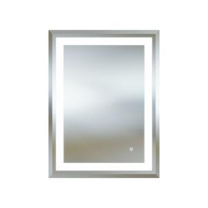Sandgestrahlter Wandspiegel LATONA 80 x 100 cm mit LED-Beleuchtung - Hauptbild