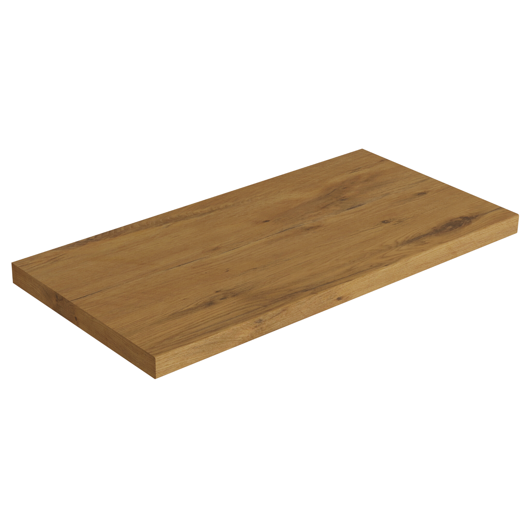 Waschtischplatte Oak 805 x 400 mm – Nussfarbton, Holzoptik, 38 mm