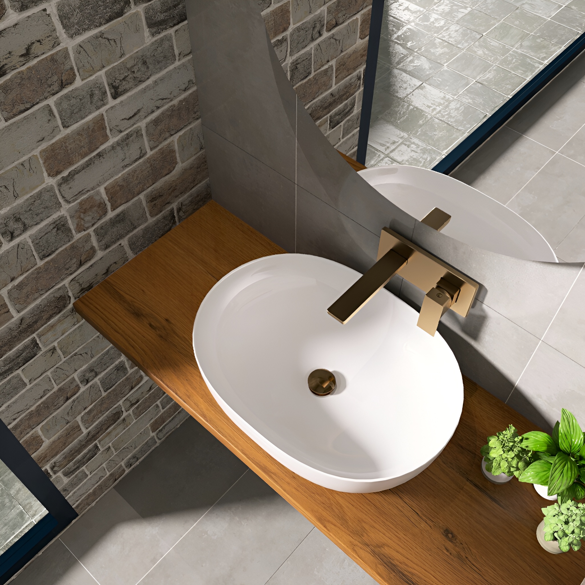 Waschtischplatte Oak 1105 x 400 – nussbraun
