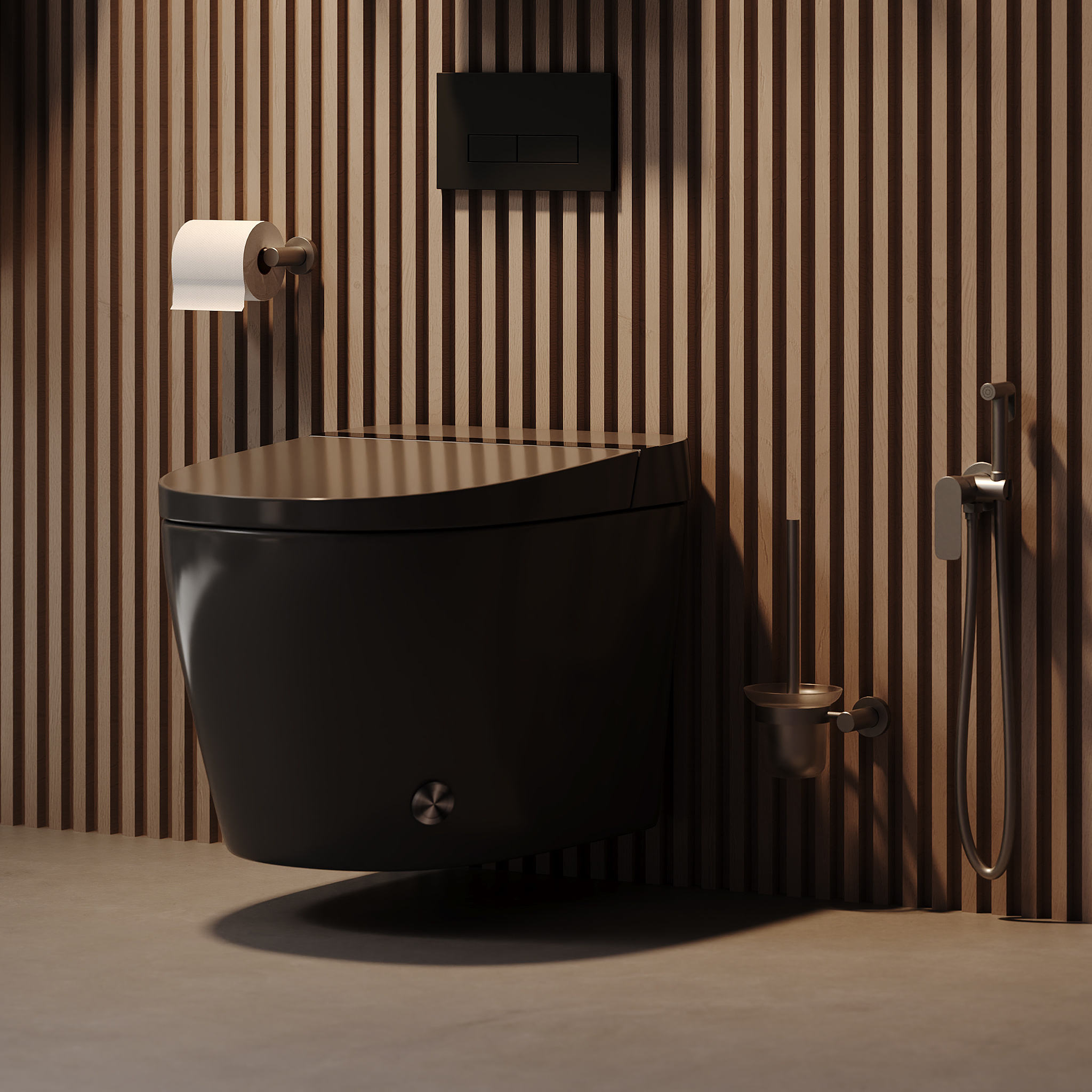 Unterputz-Bidetarmatur Spark, Gunmetal