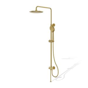 Orion Duschset mit Regendusche ohne Armatur – Brushed Gold - Zusatzbild