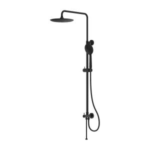Aufputz-Duschsystem mit Regenbrause Orion Matt Black – ohne Armatur - Hauptbild