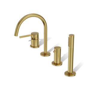 Orion 4‑Loch-Wannenarmatur Brushed Gold – Eleganz und Funktion in Perfektion - Zusatzbild