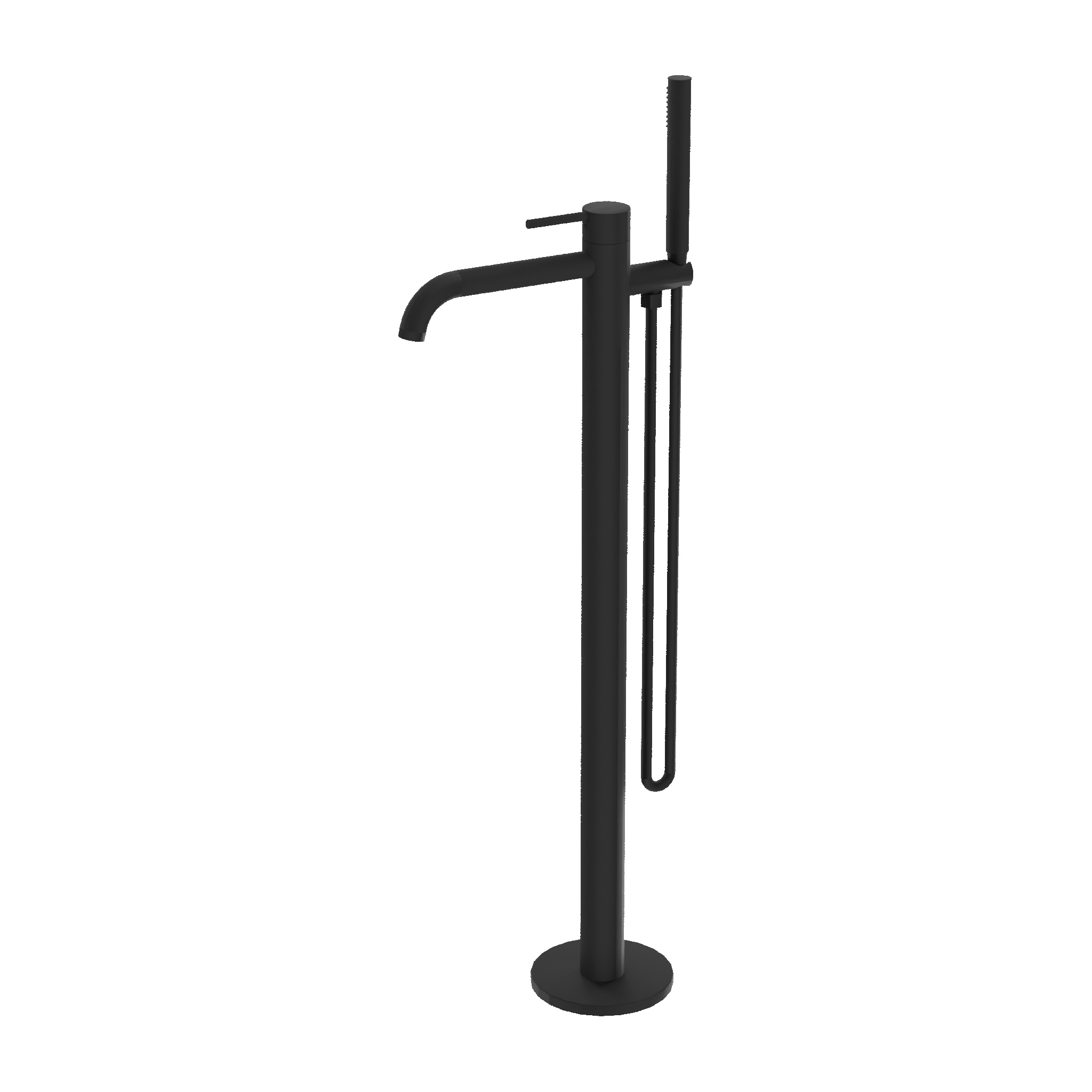 Freistehende Wannenarmatur Orion Matt Black – matt schwarze Eleganz