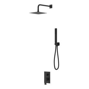 Unterputz-Duschset Aquila Matt Black mit Regendusche - Hauptbild