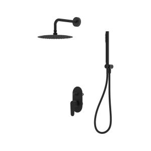 Unterputz-Duschsystem mit Regenbrause Cetus Matt Black - Hauptbild