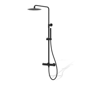 Aufputz-Duschset mit Regendusche Orion Matt Black - Zusatzbild