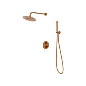 Unterputz-Duschsystem Orion in Brushed Copper mit Regenbrause - Hauptbild