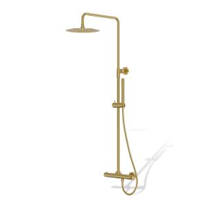 Aufputz-Thermostat-Duschset mit Kopfbrause Orion Brushed Gold - Zusatzbild