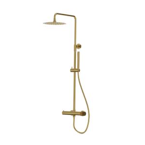 Aufputz-Duschset mit Regendusche Spark – Gebürstetes Gold - Hauptbild