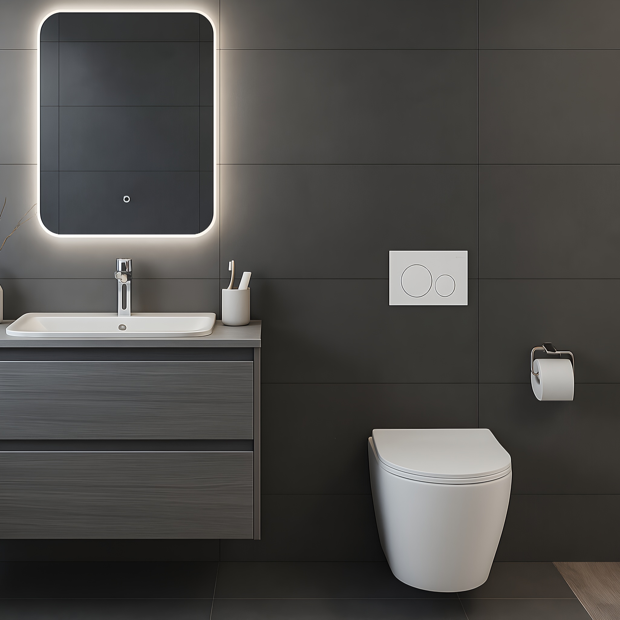 Hänge-WC Cante Grande 2.0, weiß – randloses Design mit leiser Tornado-Spülung