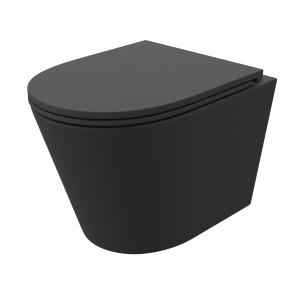 Wand-WC GALVE BLACK – matt schwarz, randlos, mit Slim-Soft-Close-Sitz - Hauptbild