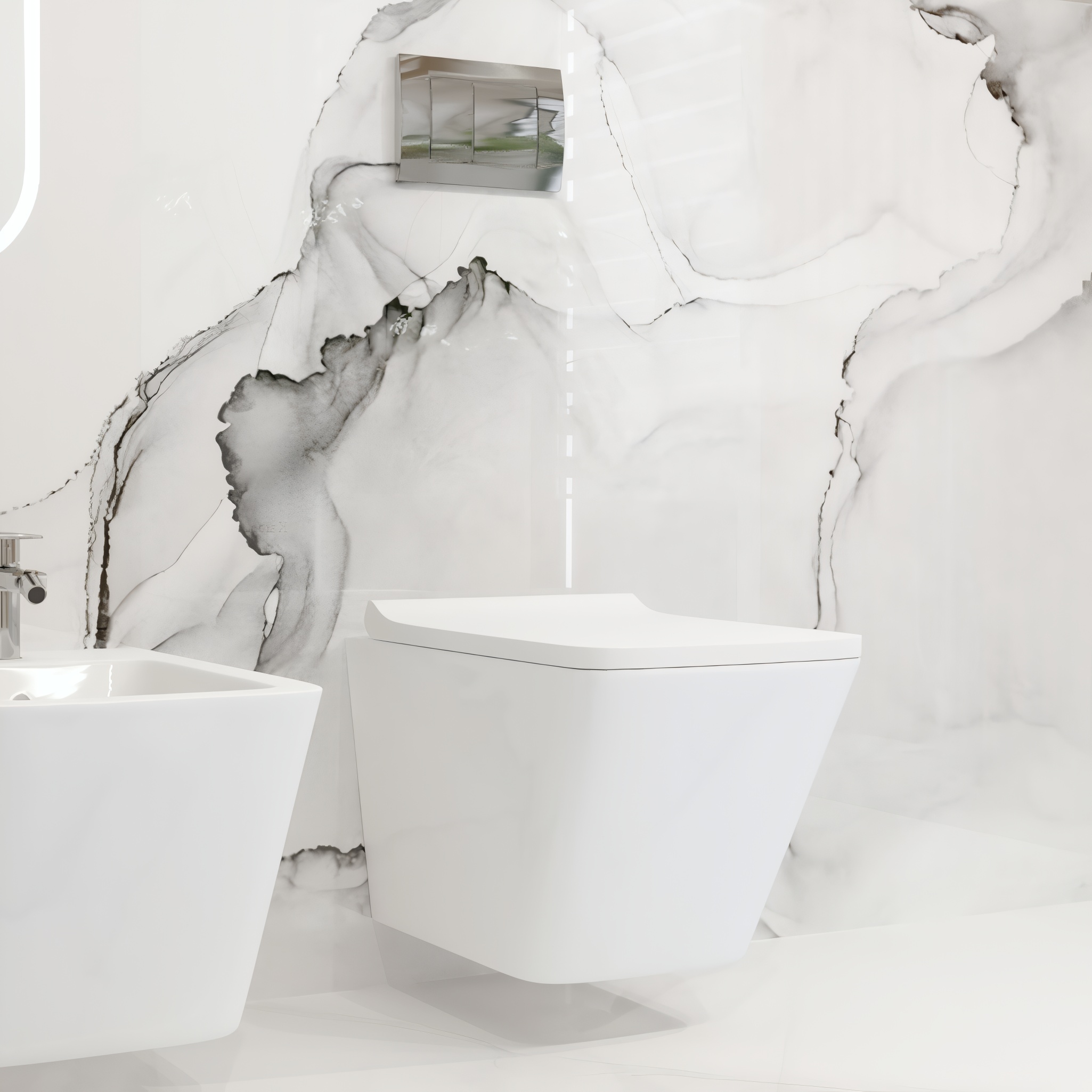 Wand-WC LAGO – kompaktes Design, spülrandloses RIM+ System