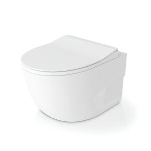 Wand-WC ROTO mit Bidetfunktion, Slim-Sitz und TORNADO-Spülung (randlos) - Zusatzbild